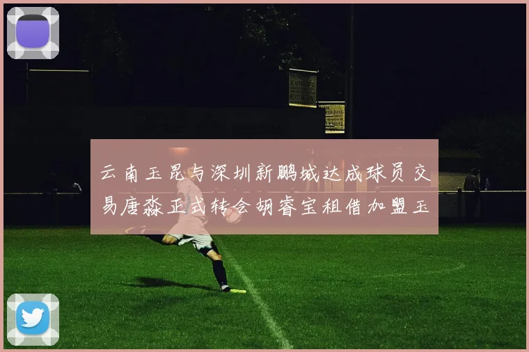 云南玉昆与深圳新鹏城达成球员交易唐淼正式转会胡睿宝租借加盟玉昆
